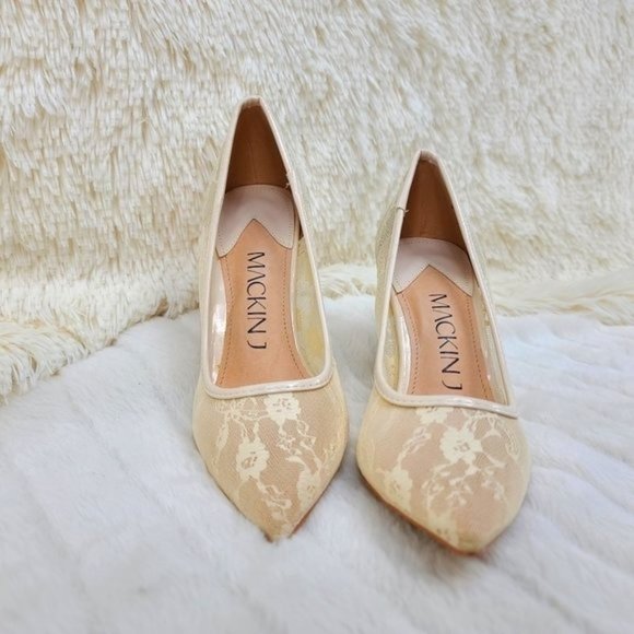 Mack J Stiletto Pumps Floral Lace 3.25" Heels Sizes Varies - Picture 4 of 7